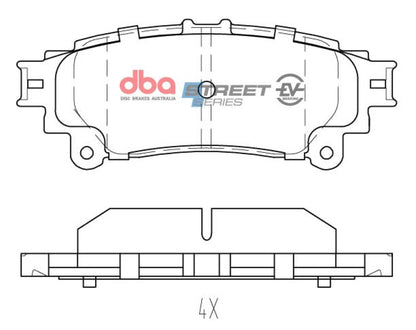 DBA 16-18 Lexus GS200t (Excl F Sport) Rear SSEV Street Series Brake Pads