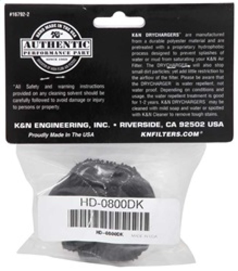 K&N Engineering K&N Drycharger Air Filter Wrap HD-0800 Black