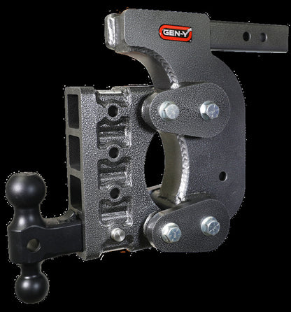 GEN-Y Hitch Gen-Y The Boss Torsion-Flex 2in Shank 12.5in Drop 16K Hitch w/GH-051 Dual-Ball/Stabilizer Kit