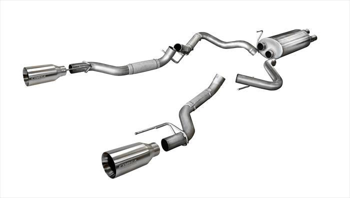 CORSA Performance Corsa 2017-2020 Ford F-150 Raptor 3.5L Sport Cat-Back Dual Rear Exit w/ 5in Satin Polished Tip