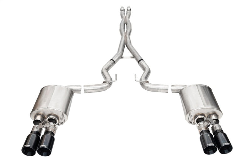 CORSA Performance Corsa 2024-2025 Ford Mustang V8 5.0L 3in Cat-Back Exhaust System w/ Twin 4in Black Straight Tips