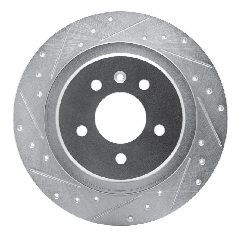 R1 Concepts R1 16-18 Buick Envision Rear Left Drilled & Slotted Silver Brake Rotor
