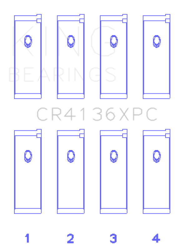 King Engine Bearings Nissan Sr20DE 16V (Size +0.50mm) Connecting Rod Bearing Set
