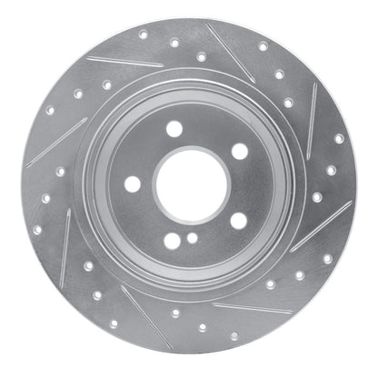 R1 Concepts R1 03-16 Mercedes-Benz E200 (Latin America) Rear Left Drilled & Slotted Silver Brake Rotor