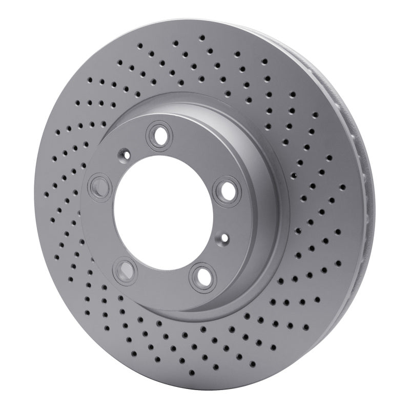 DFC 99-23 Porsche 718 Cayman Right Front Drilled GeoSPEC Coated Rotor