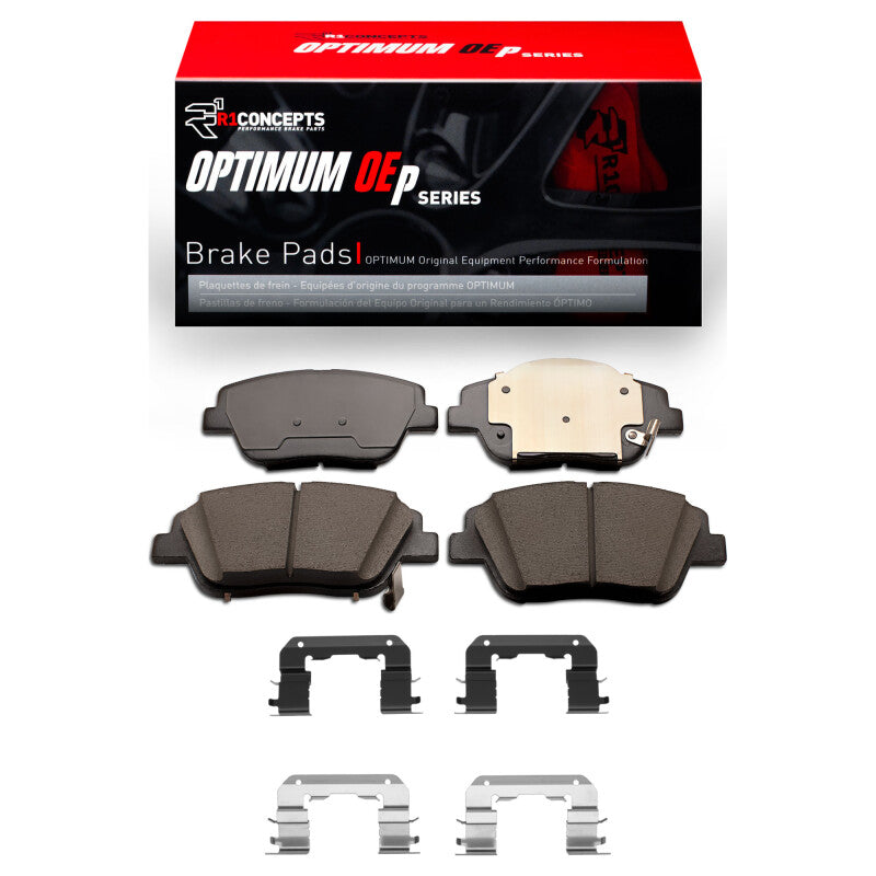 R1 Concepts R1 09-16 Hyundai Sonata Front Optimum OE Brake Pads & Hardware Kit