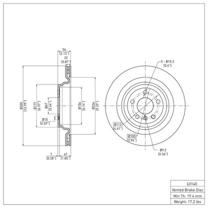 DFC 12-19 Mercedes-Benz ML350 Rear GeoSPEC Coated Rotor