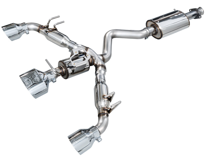 AWE Tuning 23-24 Toyota GR Corolla Touring Edition Cat-Back Exhaust - Chrome Silver Tips