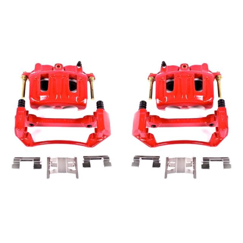 PowerStop Power Stop 99-03 Ford F-150 Front Red Calipers w/Brackets - Pair