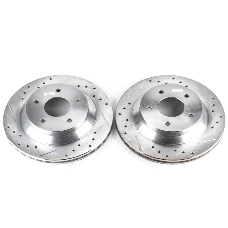 PowerStop Power Stop 88-95 Chevrolet Corvette Front Evolution Drilled & Slotted Rotors - Pair