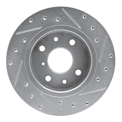 R1 Concepts R1 94-00 Kia SPECTRA Front Left Drilled & Slotted Silver Brake Rotor