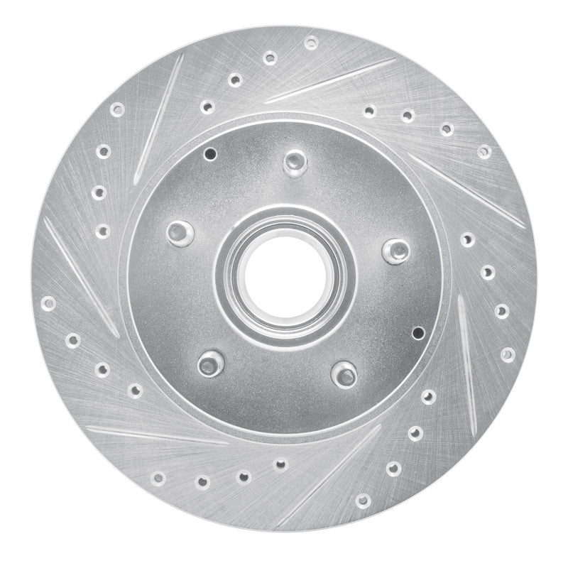 R1 Concepts R1 93-95 Chevrolet G10 Front Left Drilled & Slotted Silver Brake Rotor