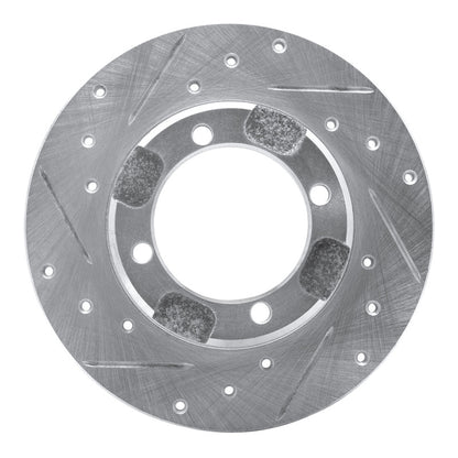 R1 Concepts R1 91-92 Dodge COLT Front Left Drilled & Slotted Silver Brake Rotor