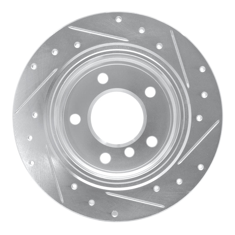 R1 Concepts R1 96-02 BMW Z3 Rear Left Drilled & Slotted Silver Brake Rotor