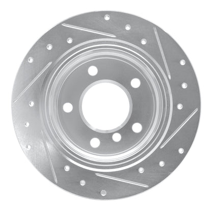 R1 Concepts R1 96-02 BMW Z3 Rear Left Drilled & Slotted Silver Brake Rotor