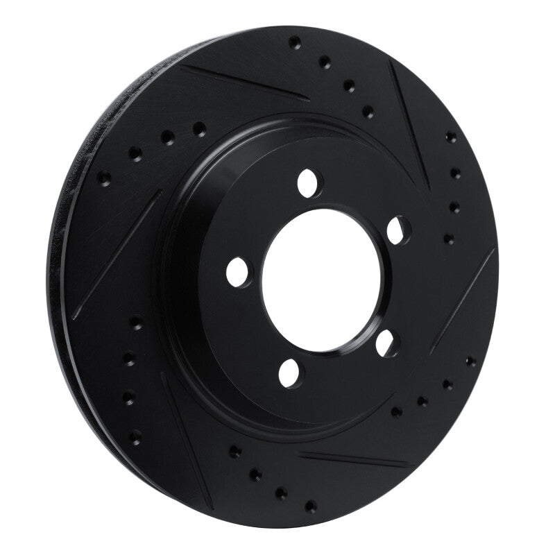 R1 Concepts R1 67-67 Ford Galaxie Front Right Drilled & Slotted Black Brake Rotor