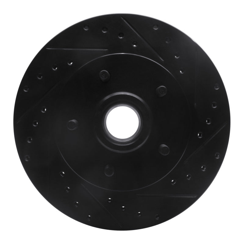 R1 Concepts R1 69-96 Buick Estate Wagon Front Right Drilled & Slotted Black Brake Rotor