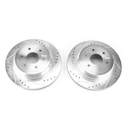 PowerStop Power Stop 16-18 Nissan Titan XD Rear Evolution Drilled & Slotted Rotors - Pair