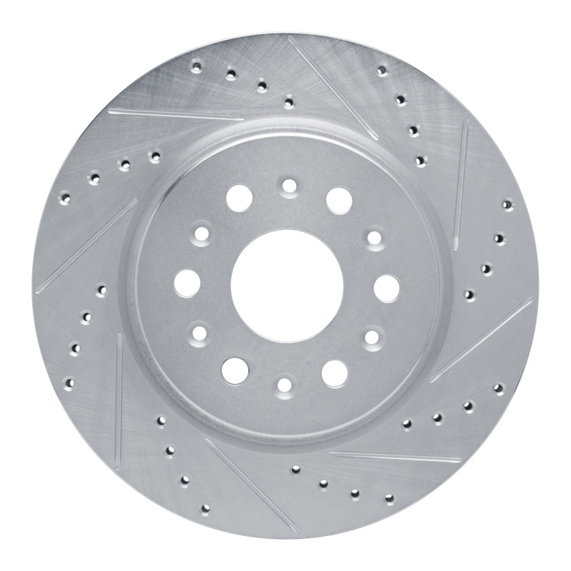 R1 Concepts R1 17-25 Buick Enclave Rear Right Drilled & Slotted Silver Brake Rotor