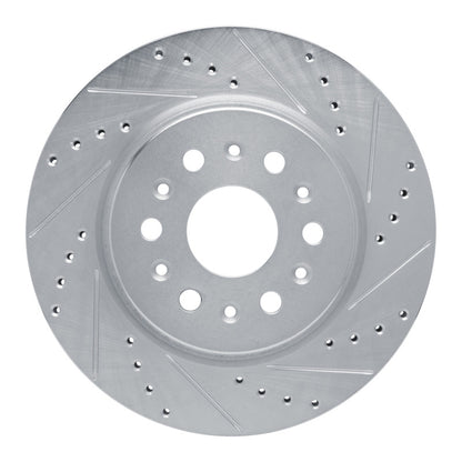R1 Concepts R1 17-25 Buick Enclave Rear Right Drilled & Slotted Silver Brake Rotor