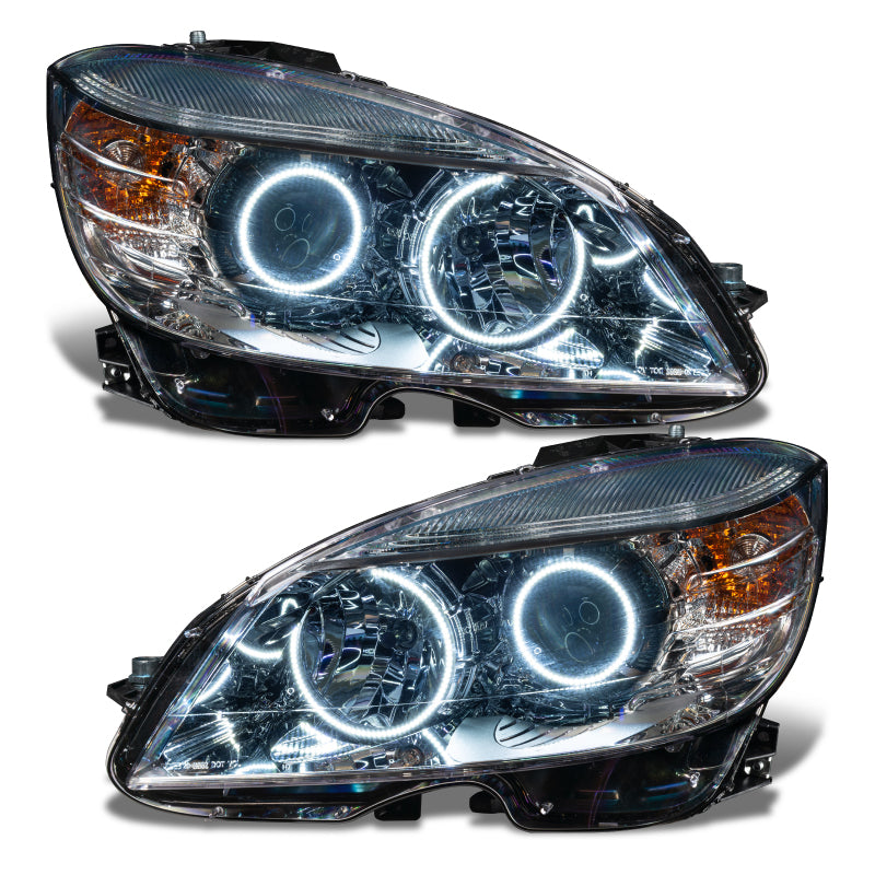 ORACLE Lighting Oracle 08-11 Mercedes Benz C-Class Pre-Assembled Headlights - Chrome Housing - White