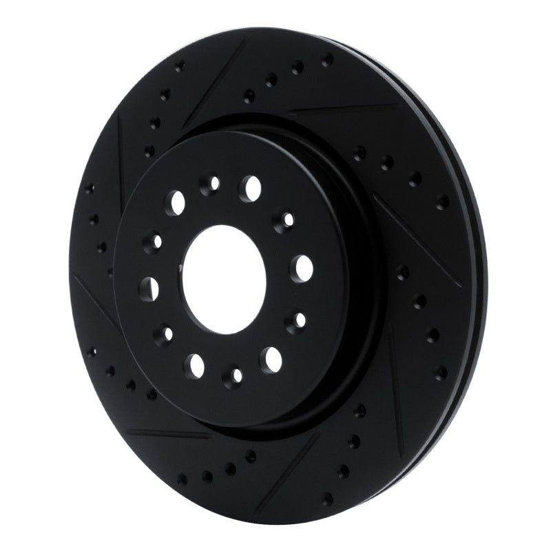 R1 Concepts R1 17-25 Buick Enclave Rear Left Drilled & Slotted Black Brake Rotor
