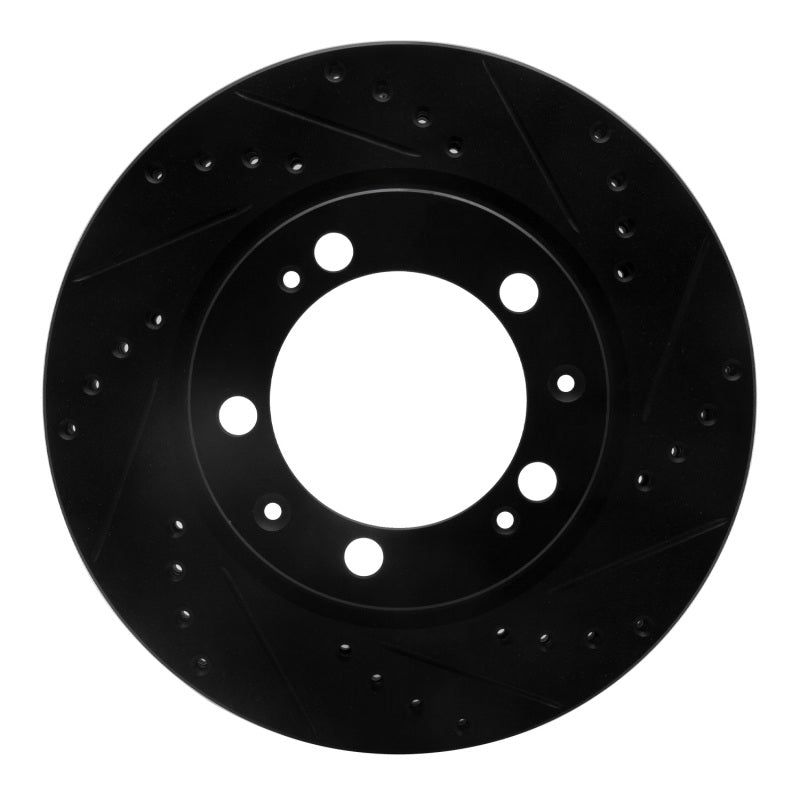 R1 Concepts R1 86-91 Porsche 944 Except Turbo Left Front Drilled & Slotted Black Brake Rotor