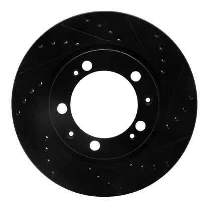 R1 Concepts R1 86-91 Porsche 944 Except Turbo Left Front Drilled & Slotted Black Brake Rotor