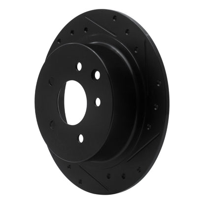 R1 Concepts R1 2002-2025 Nissan Juke Rear Right Drilled & Slotted Black Brake Rotor