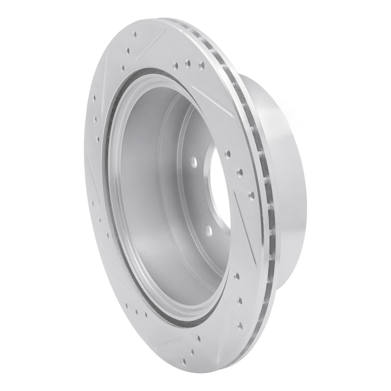 R1 Concepts R1 15-17 Mitsubishi Montero Limited (Mexico) Rear Right Drilled & Slotted Silver Brake Rotor