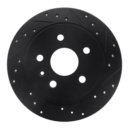 R1 Concepts R1 11-16 Buick LaCrosse Rear Right Drilled & Slotted Black Brake Rotor