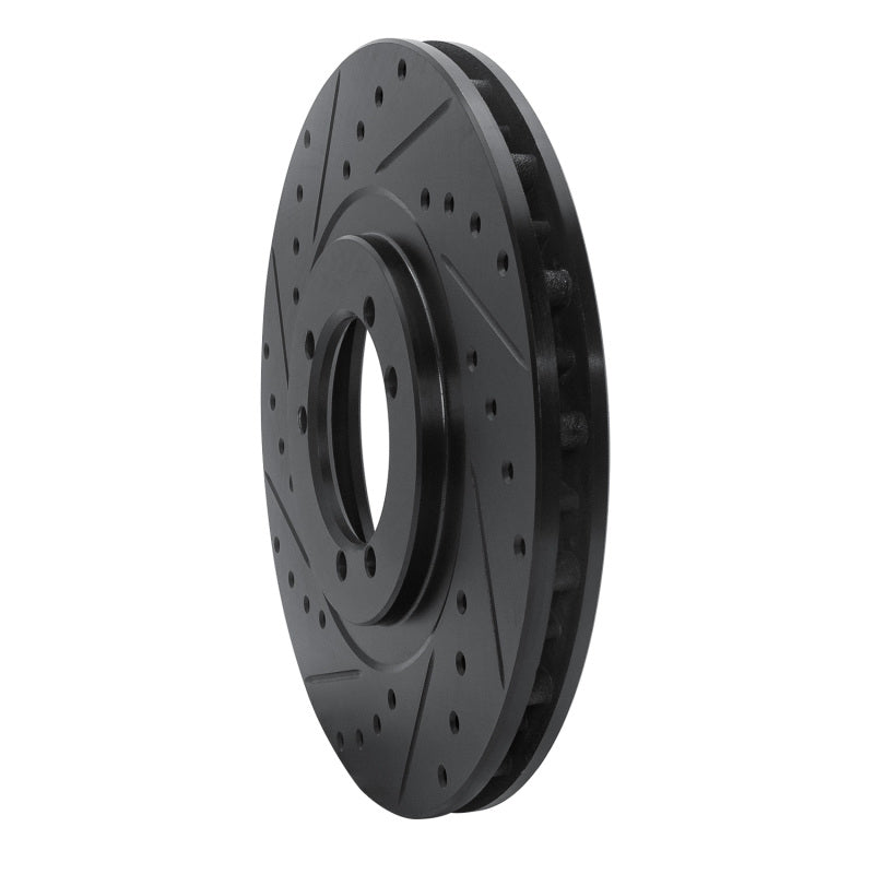 R1 Concepts R1 96-06 Hummer H1 Rear Left Front Left Drilled & Slotted Black Brake Rotor
