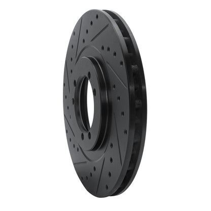 R1 Concepts R1 96-06 Hummer H1 Rear Left Front Left Drilled & Slotted Black Brake Rotor