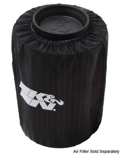 K&N Engineering K&N Air Filter Wrap Drycharger - Round Straight - Black for Polaris Ranger