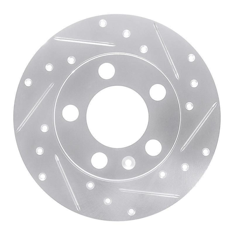 R1 Concepts R1 98-24 Audi A1 (Mexico) Rear Right Drilled & Slotted Silver Brake Rotor