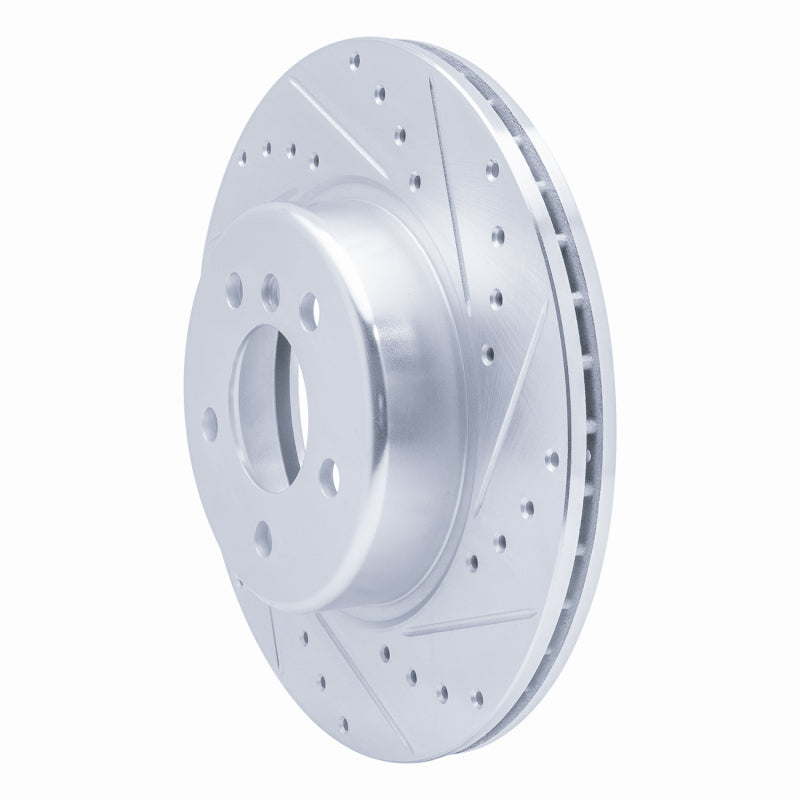 R1 Concepts R1 11-16 BMW 528I Front Right Drilled & Slotted Silver Brake Rotor