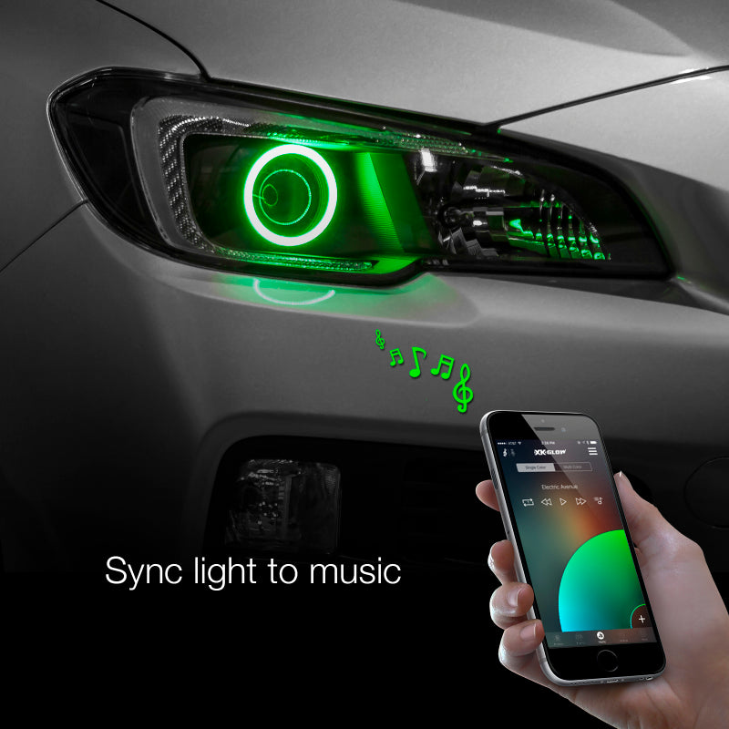 XKGLOW XK Glow 2x50mm - RGB Switchback Halo Million Color XKCHROME Smartphone App Controlled Kit