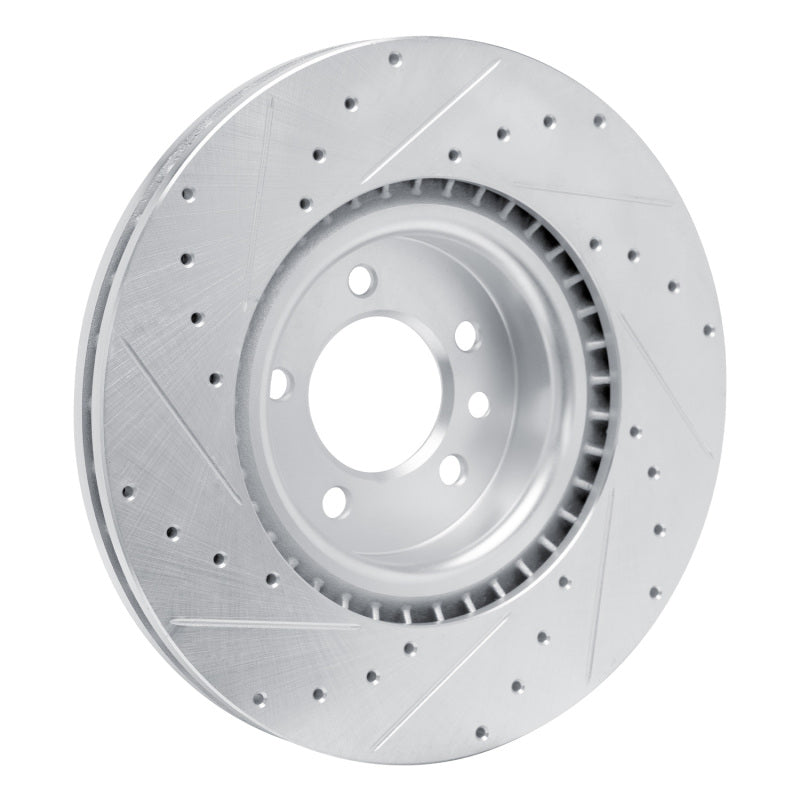 R1 Concepts R1 18-24 Land Rover Range Rover Front Left Drilled & Slotted Silver Brake Rotor