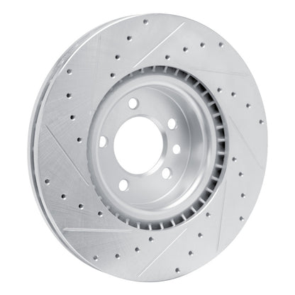 R1 Concepts R1 18-24 Land Rover Range Rover Front Left Drilled & Slotted Silver Brake Rotor