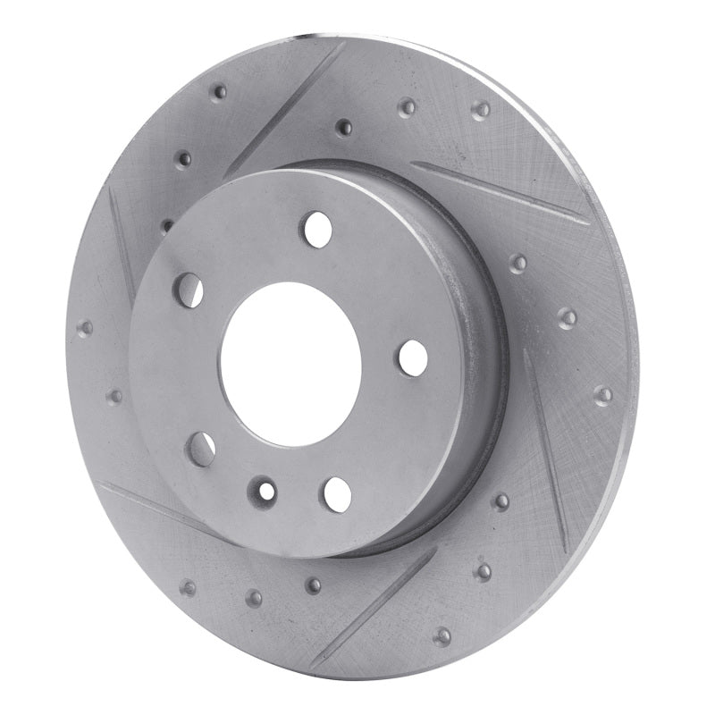 R1 Concepts R1 02-08 Chevrolet Meriva (Mexico) Rear Left Drilled & Slotted Silver Brake Rotor