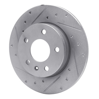 R1 Concepts R1 02-08 Chevrolet Meriva (Mexico) Rear Left Drilled & Slotted Silver Brake Rotor
