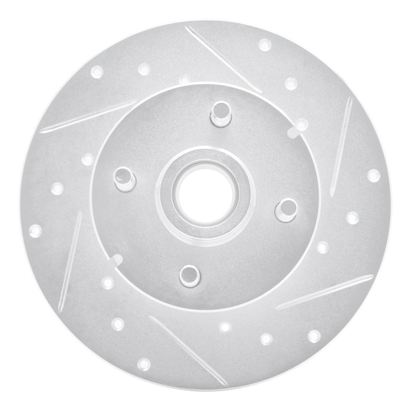 R1 Concepts R1 1978-1987 Chevrolet CHEVETTE Front Right Drilled & Slotted Silver Brake Rotor