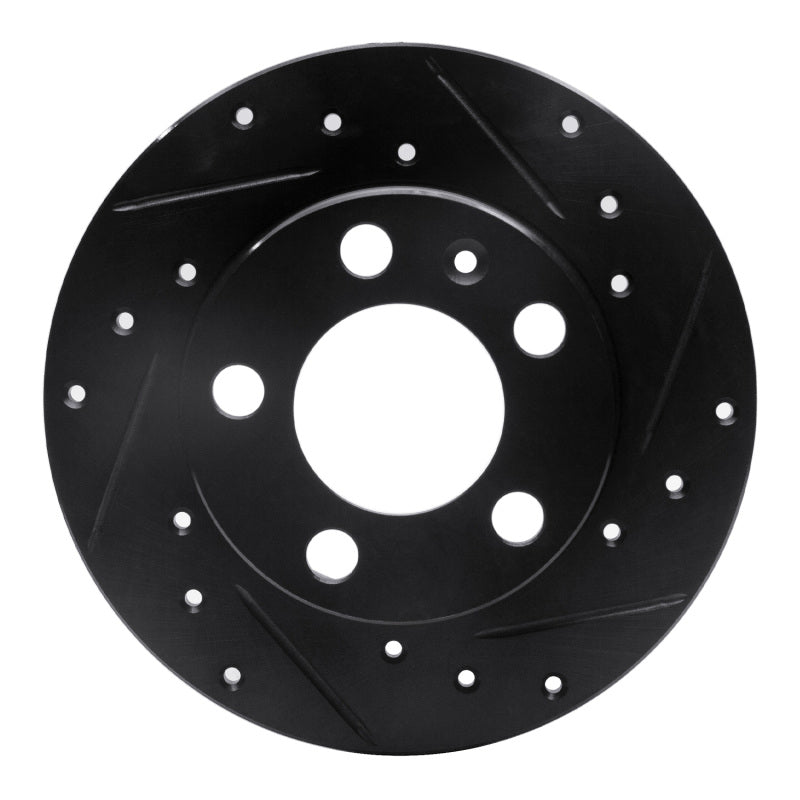 R1 Concepts R1 98-24 Audi A1 (Mexico) Rear Left Drilled & Slotted Black Brake Rotor