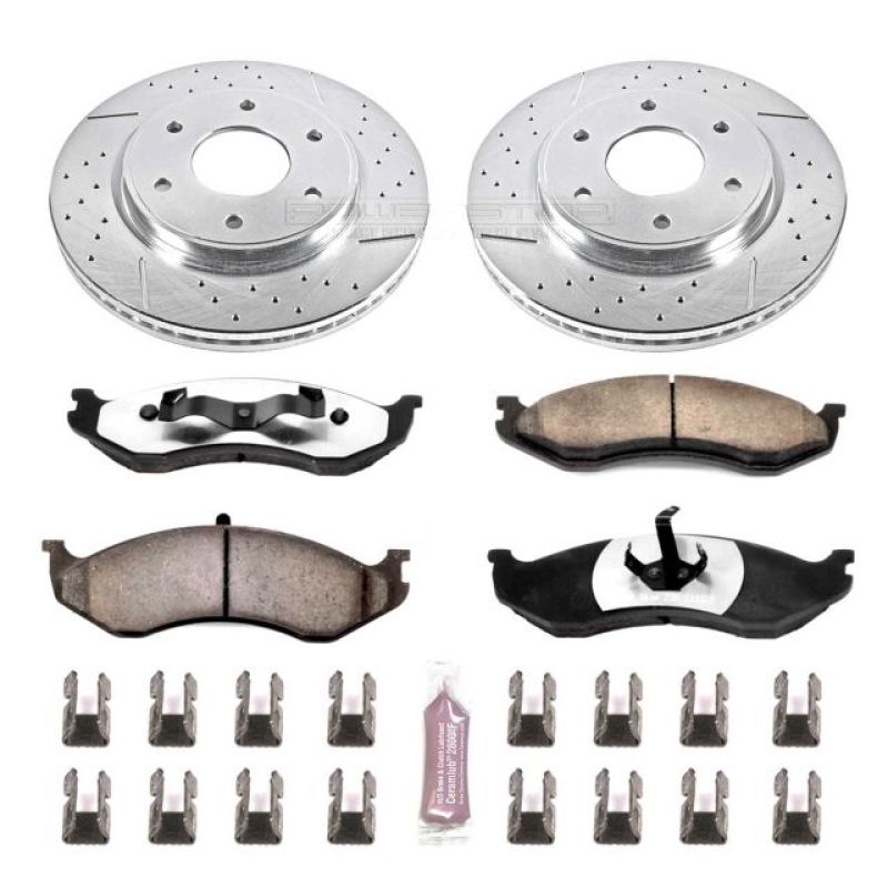 PowerStop Power Stop 90-99 Jeep Cherokee Front Z36 Truck & Tow Brake Kit