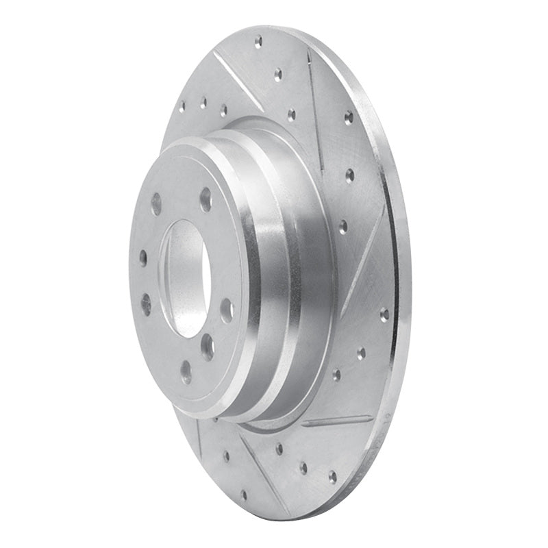 R1 Concepts R1 91-01 BMW 850I Rear Right Drilled & Slotted Silver Brake Rotor