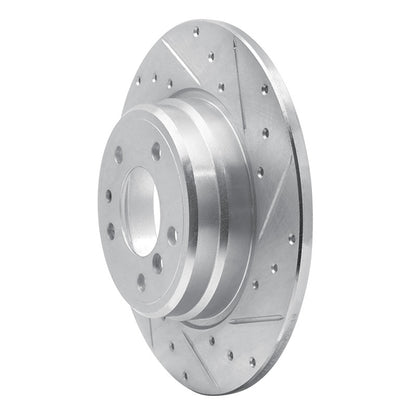 R1 Concepts R1 91-01 BMW 850I Rear Right Drilled & Slotted Silver Brake Rotor