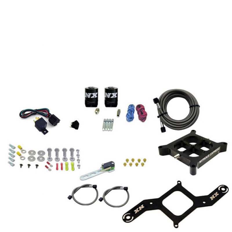 Nitrous Express 4150 Single Entry Billet Crossbar Nitrous Plate Kit (50-300HP) w/o Bottle