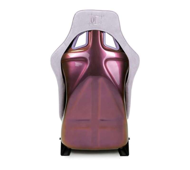 NRG FRP Bucket Seat (Large) Prisma-Chromatic Lilac Vegan Suede w/ Chameleon back