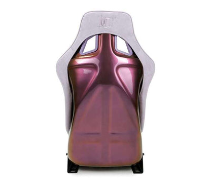 NRG FRP Bucket Seat (Large) Prisma-Chromatic Lilac Vegan Suede w/ Chameleon back