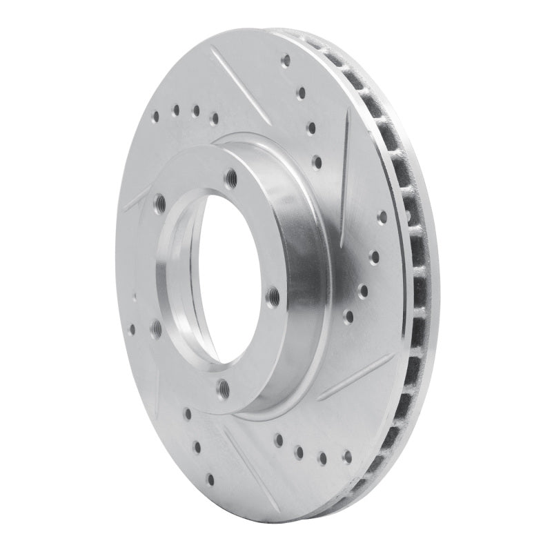 R1 Concepts R1 84-95 Toyota Pickup Front Right Drilled & Slotted Silver Brake Rotor